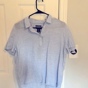 Jones and Company light blue 100% linen women’s small shirt